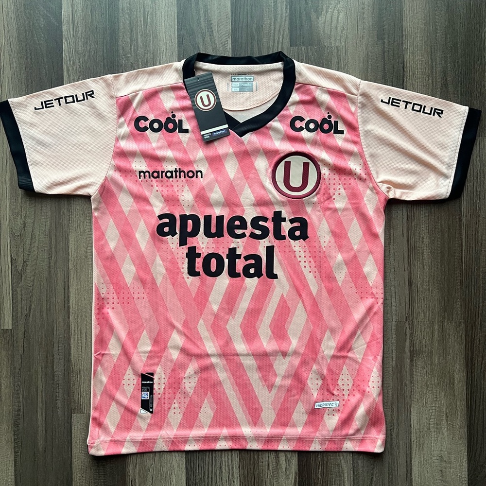Universitario de Deportes 2023 Marathon Sports Salmon black Apuesta Total NWT